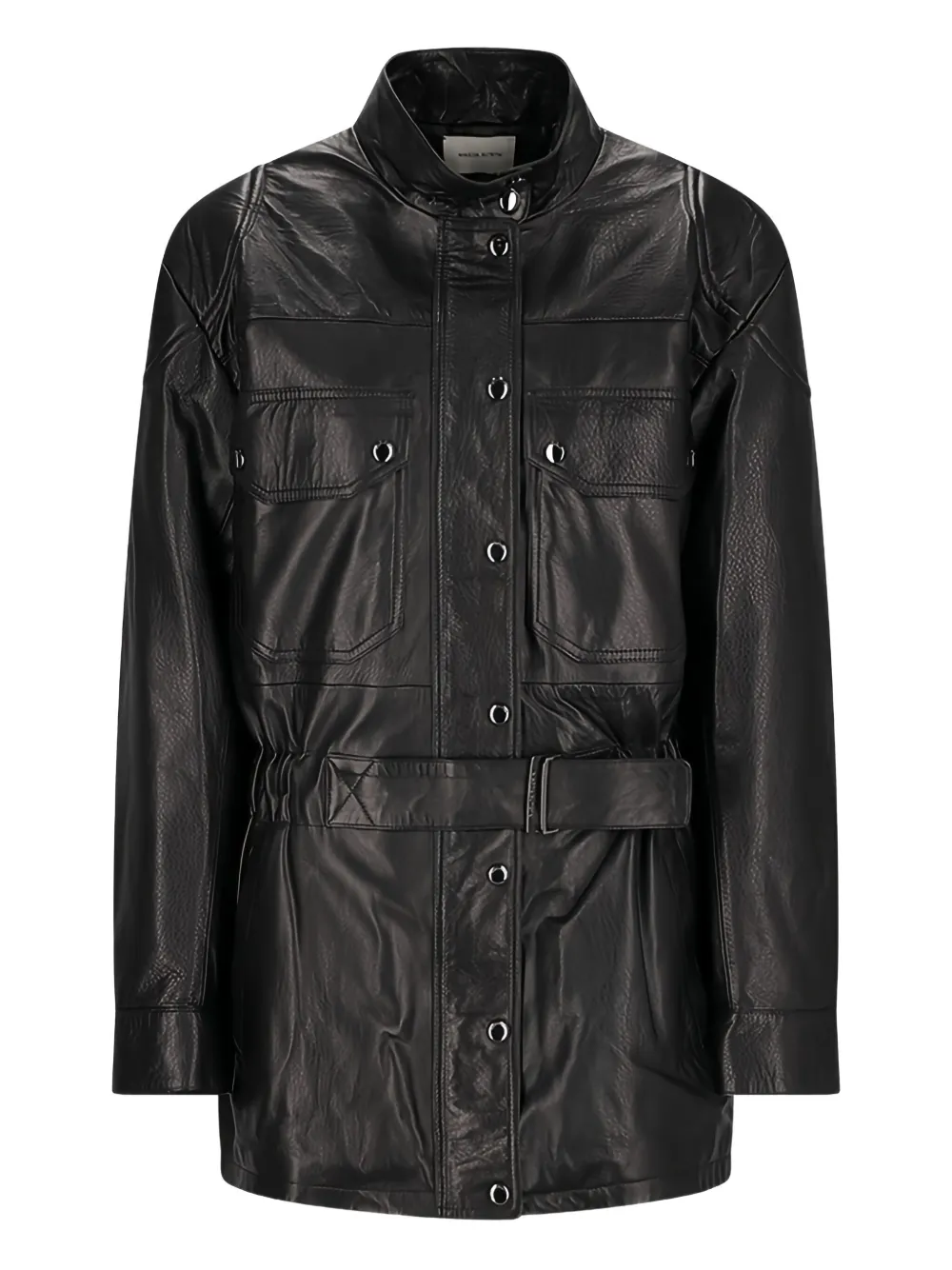 

Кожаная куртка на застежке-защелке Magda Butrym, черный