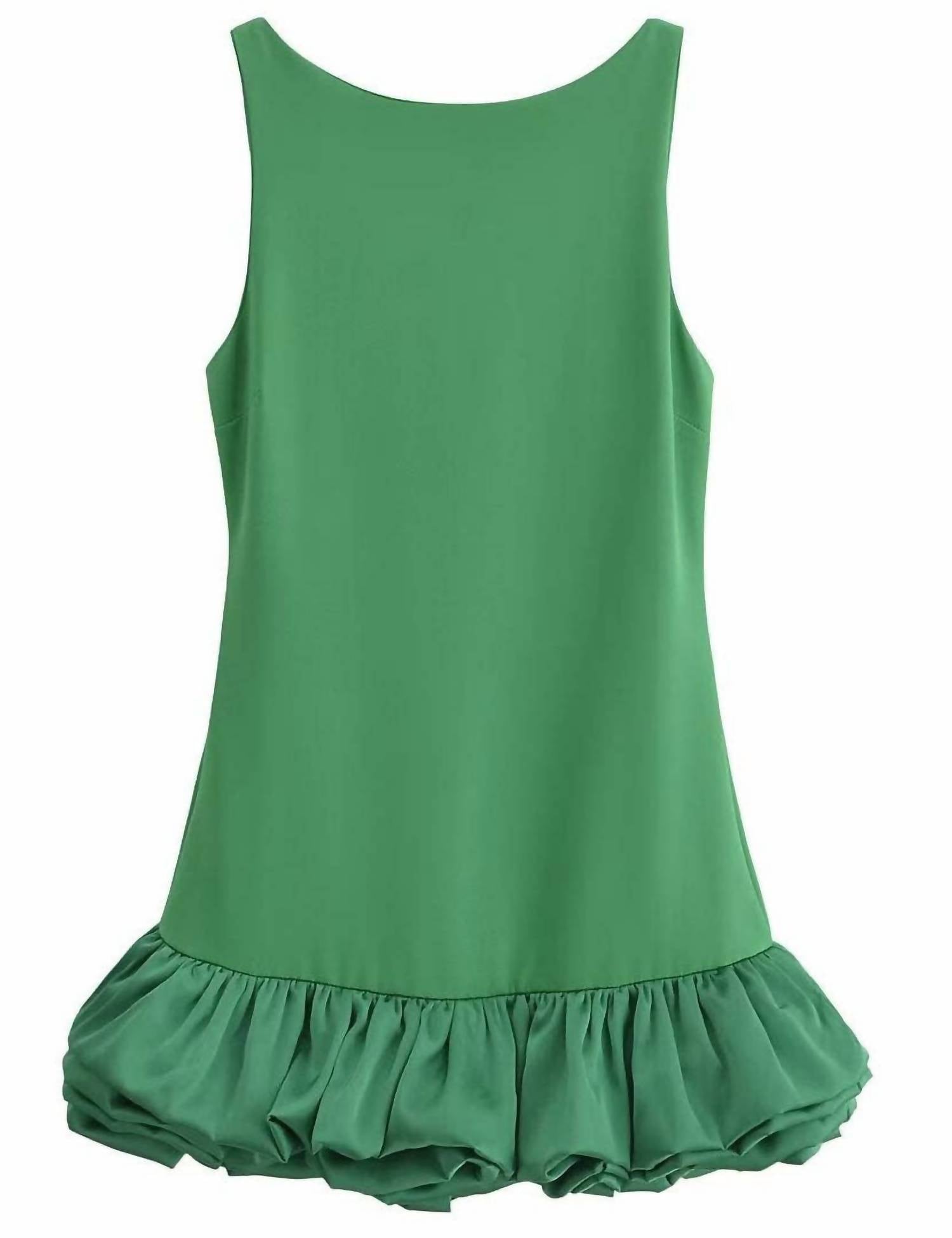 

Женское мини-платье Bubble зеленого цвета Sweetkama