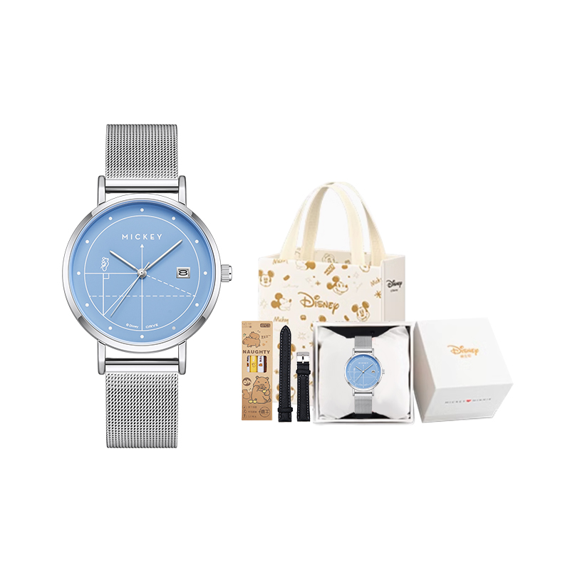 

Disney Микки серия кварцевый механизм металлический ремешок часы унисекс белый циферблат