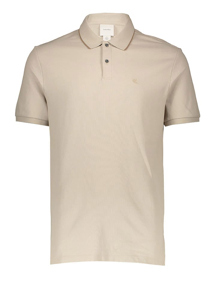 

Calvin Klein Бежевая рубашка поло, Бежевый, Calvin Klein Бежевая рубашка поло