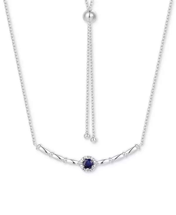 

Ожерелье-Боло длиной 18 дюймов с полированным рубином (1/3 карата) из позолоченного стерлингового серебра (также с рубинами и сапфирами) Macy'S, sapphire