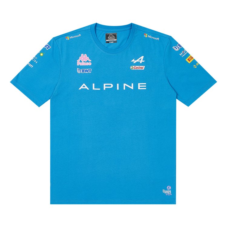 

Футболка Palace x Kappa For Alpine 'Blue', синий