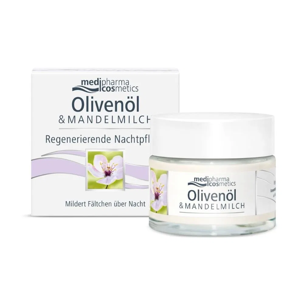 Крем для лица Oliven Oil — Регенерирующий ночной «Olivenöl & Mandelmilch» Oliven, 50 мл