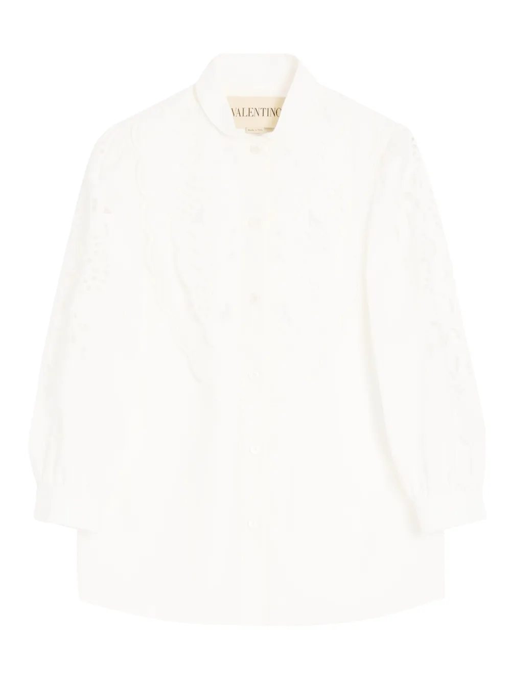 

Поплиновая рубашка с вышивкой Valentino Garavani, белый