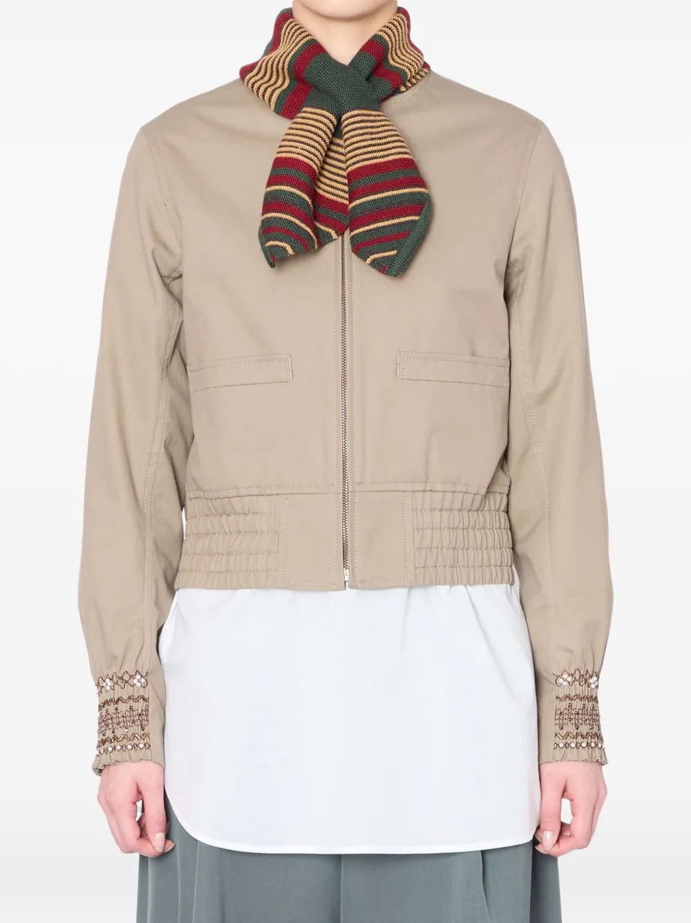 

Укороченная куртка с декорированными манжетами Kolor, нейтральный