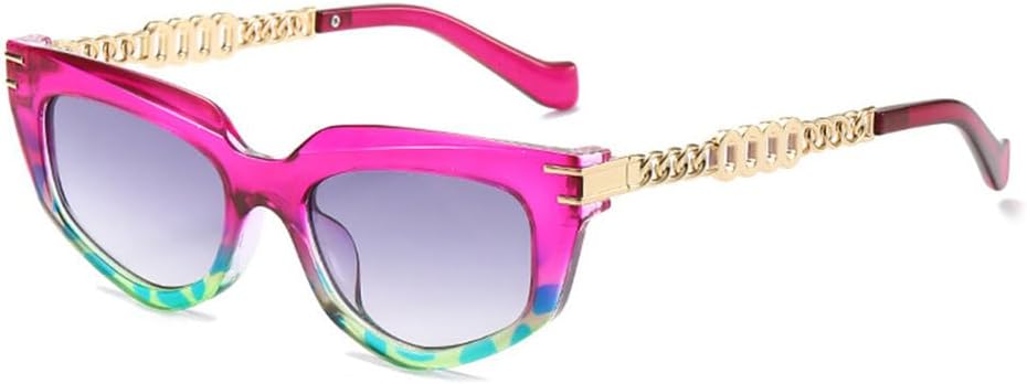 

Солнцезащитные очки Polygon для женщин с градиентным затемнением и защитой от УФ-излучения UV400; солнцезащитные очки для мужчин с металлическими цепочками на дужках HDUBFY, 2