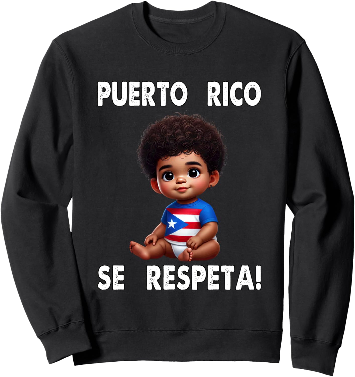 

Пуэрто-Рико Cerespeta милый ребенок афро Борикуа флаг протеста толстовка Puerto Rico Se Respeta Collection, More Here, черный