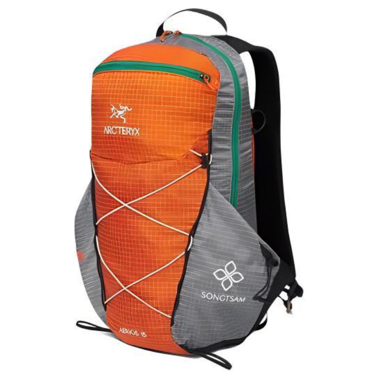 

Сонгжан Нанггаба, Коллаборация 15-литровый альпинистский рюкзак для активного отдыха нейлон оранжевый и серый унисекс Arcteryx