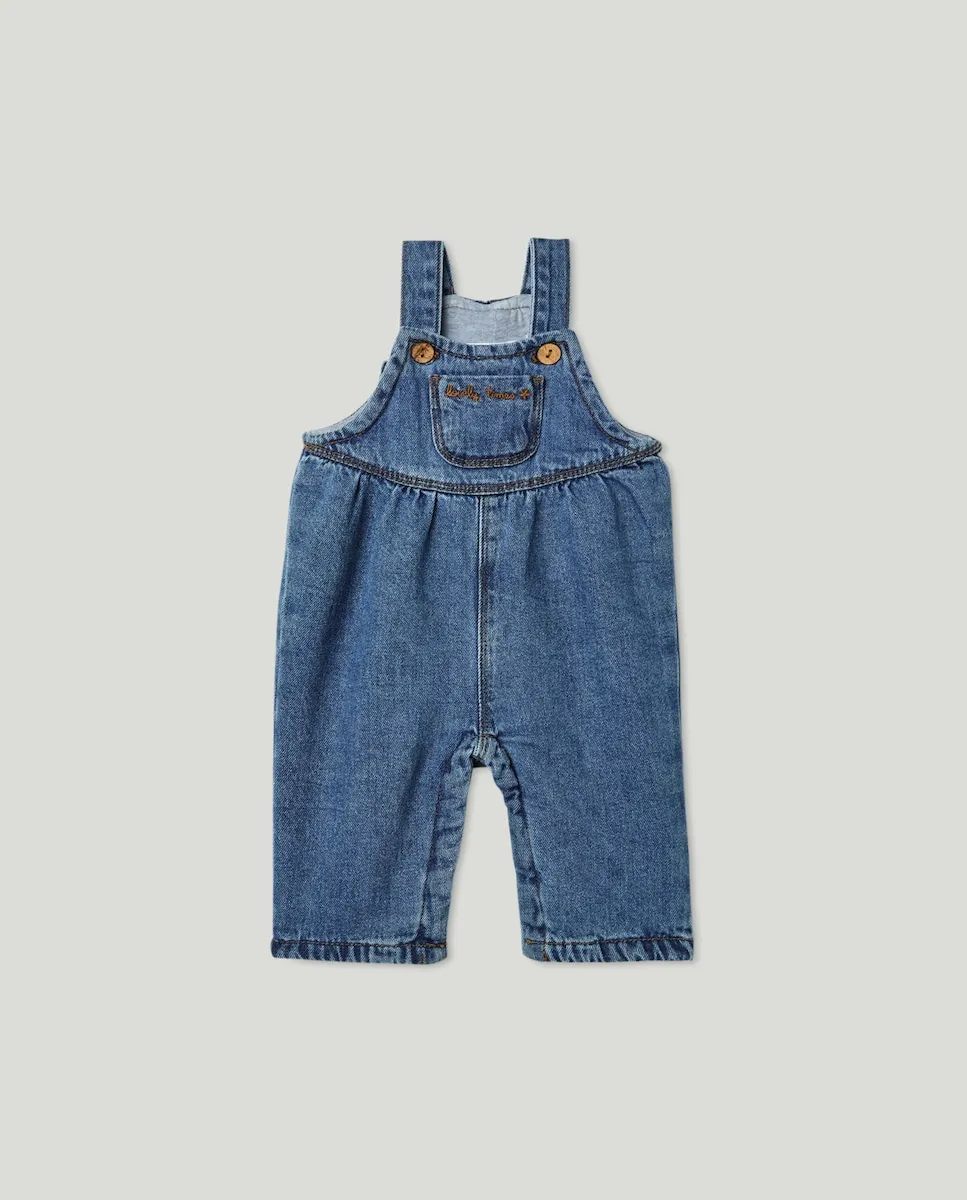 

Джинсовый длинный комбинезон для маленькой девочки Baby El Corte Inglés, нежно-синий