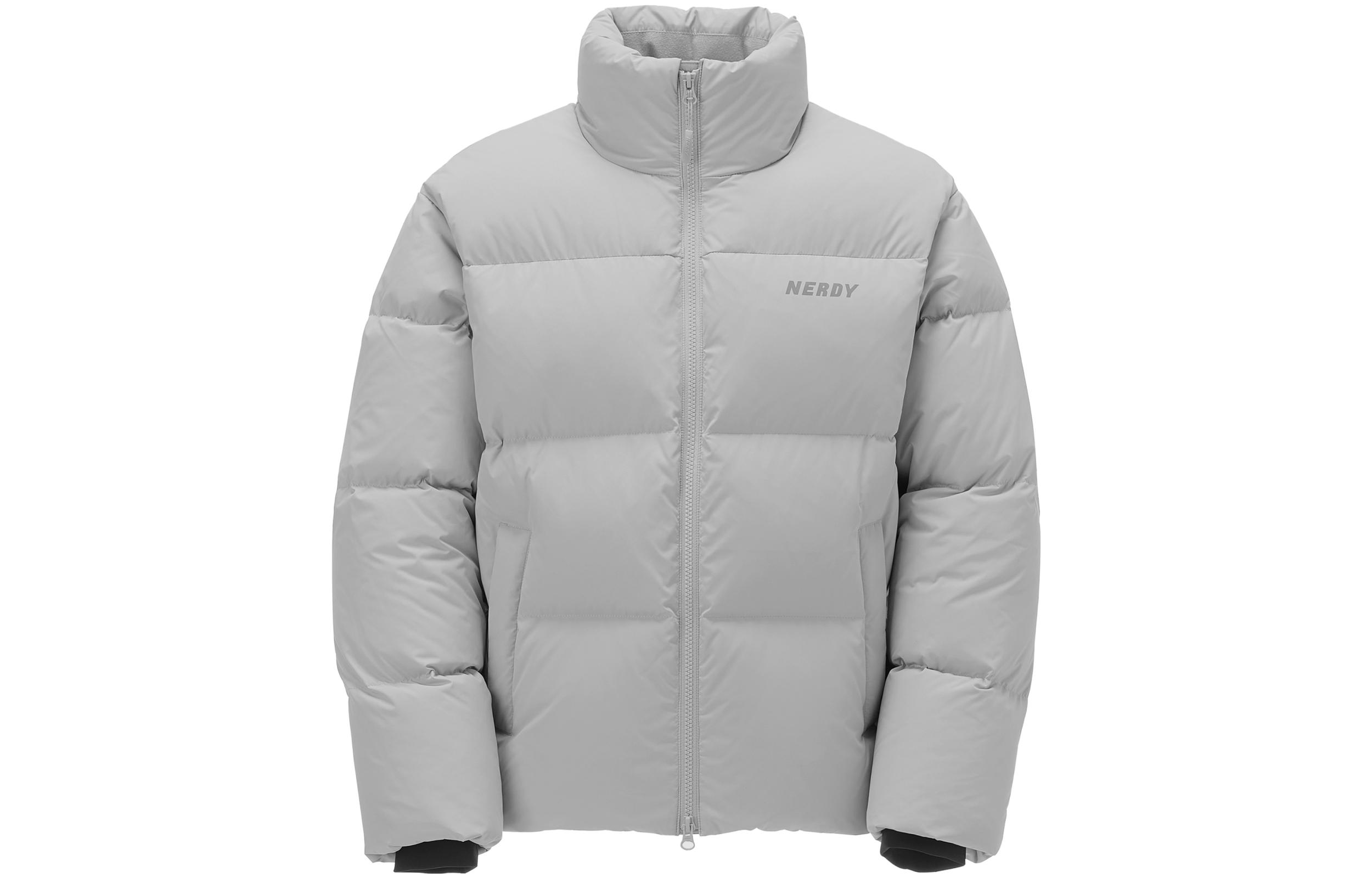 

Nerdy Серая легкая зимняя куртка пуховик унисекс, Light Gray