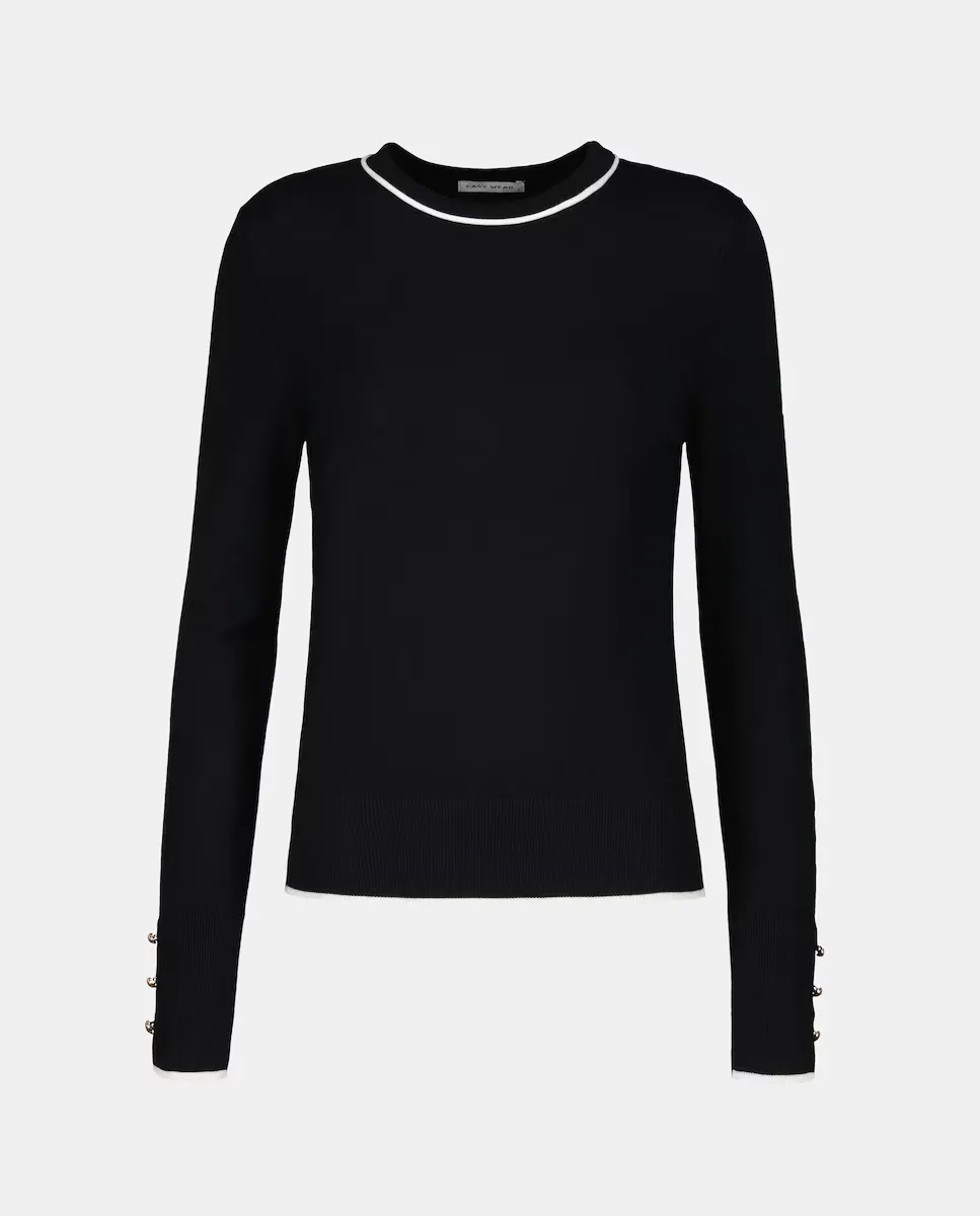 

Базовый женский свитер с длинными рукавами Easy Wear, черный