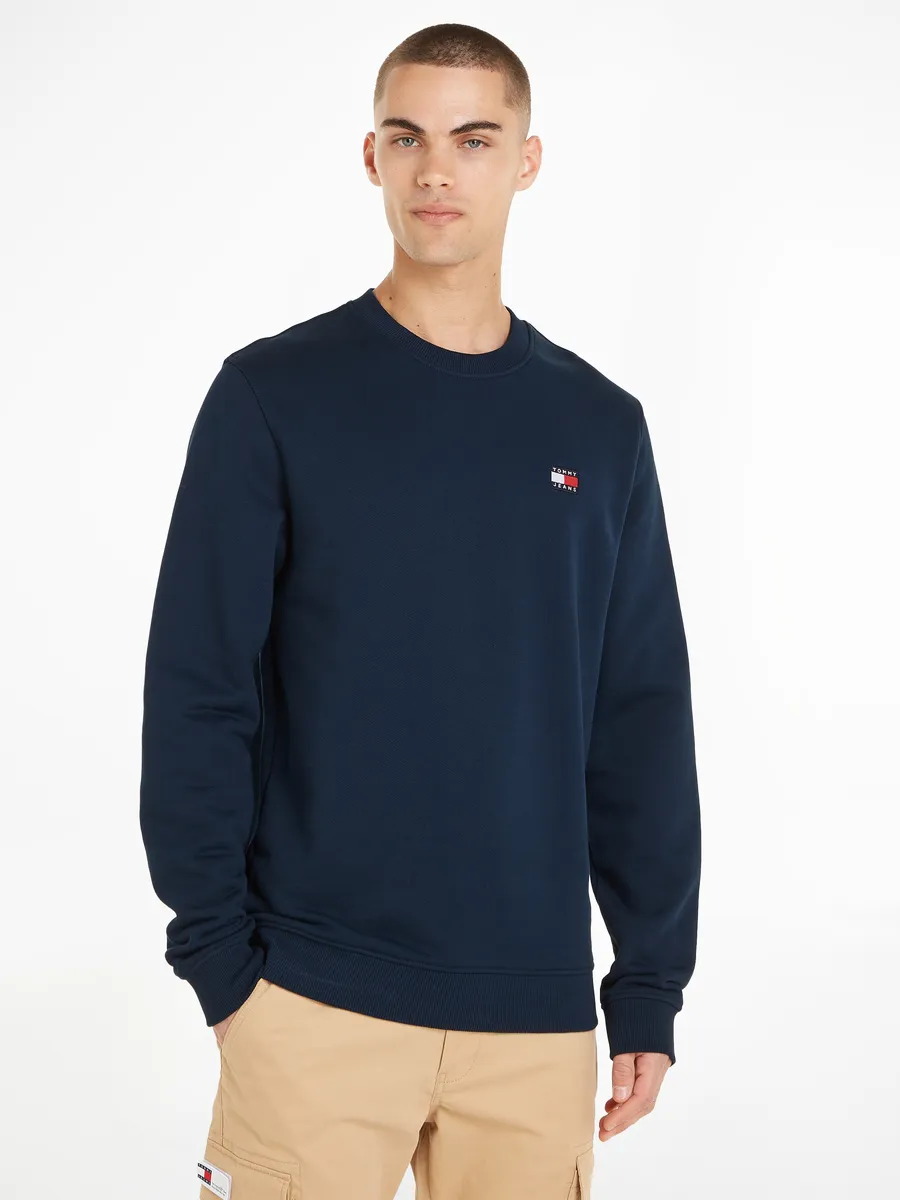 

Толстовка Tommy Jeans "TJM REG BADGE CREW EXT", с круглым вырезом, синий