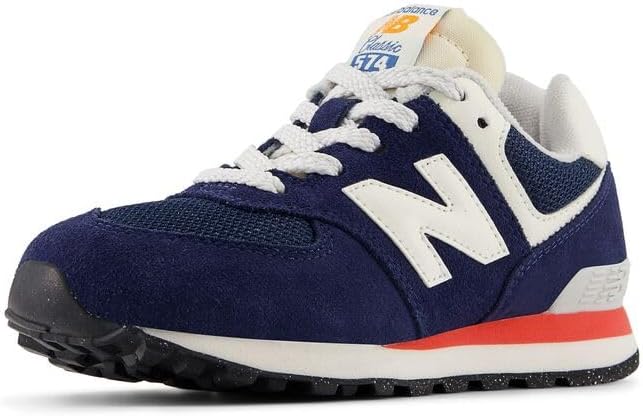 

Кроссовки New Balance Kids' 574 V1 на шнуровке, красный/синий/темно-синий