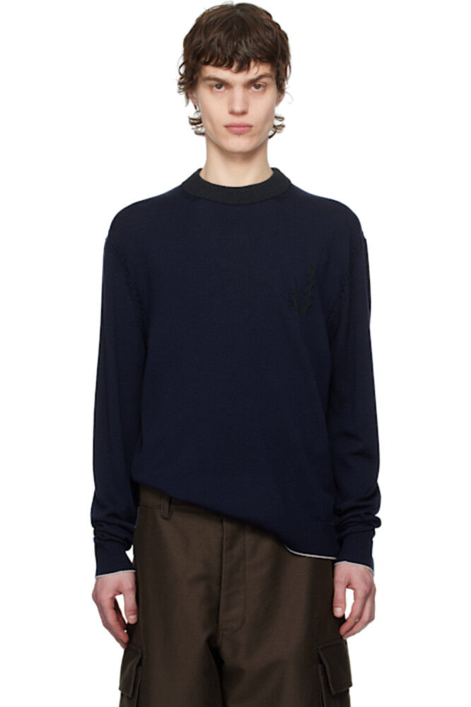 

Темно-синий свитер трикотажной вязки La Croisière JACQUEMUS