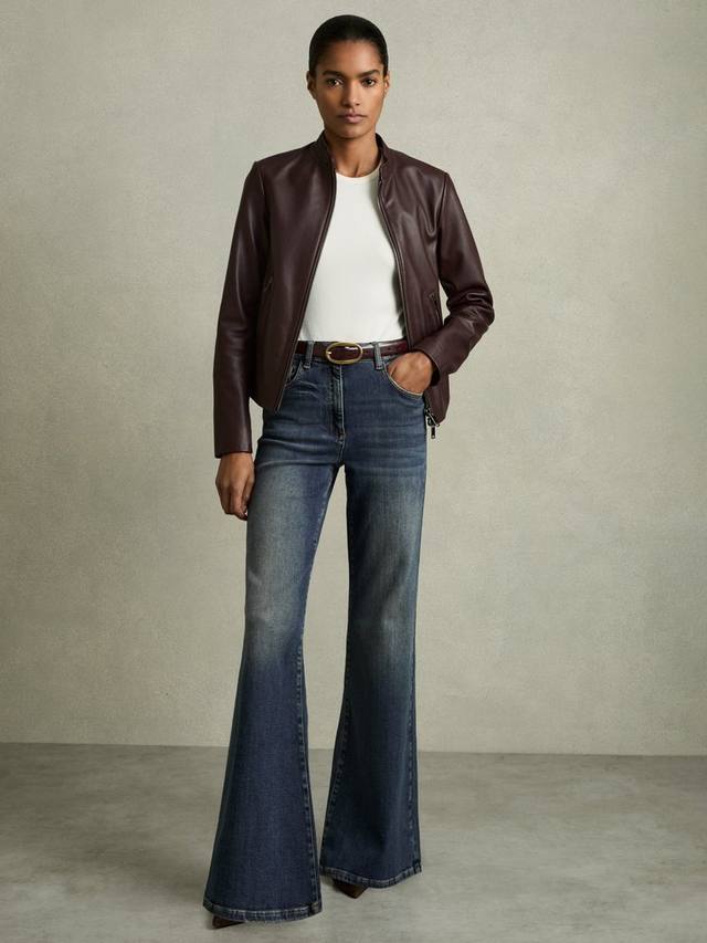 

Расклешенные джинсы bonnie средней посадки Reiss, средний синий