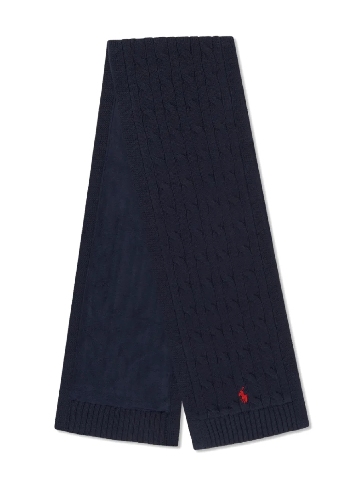 

POLO RALPH LAUREN KIDS шерстяной шарф с косами, синий