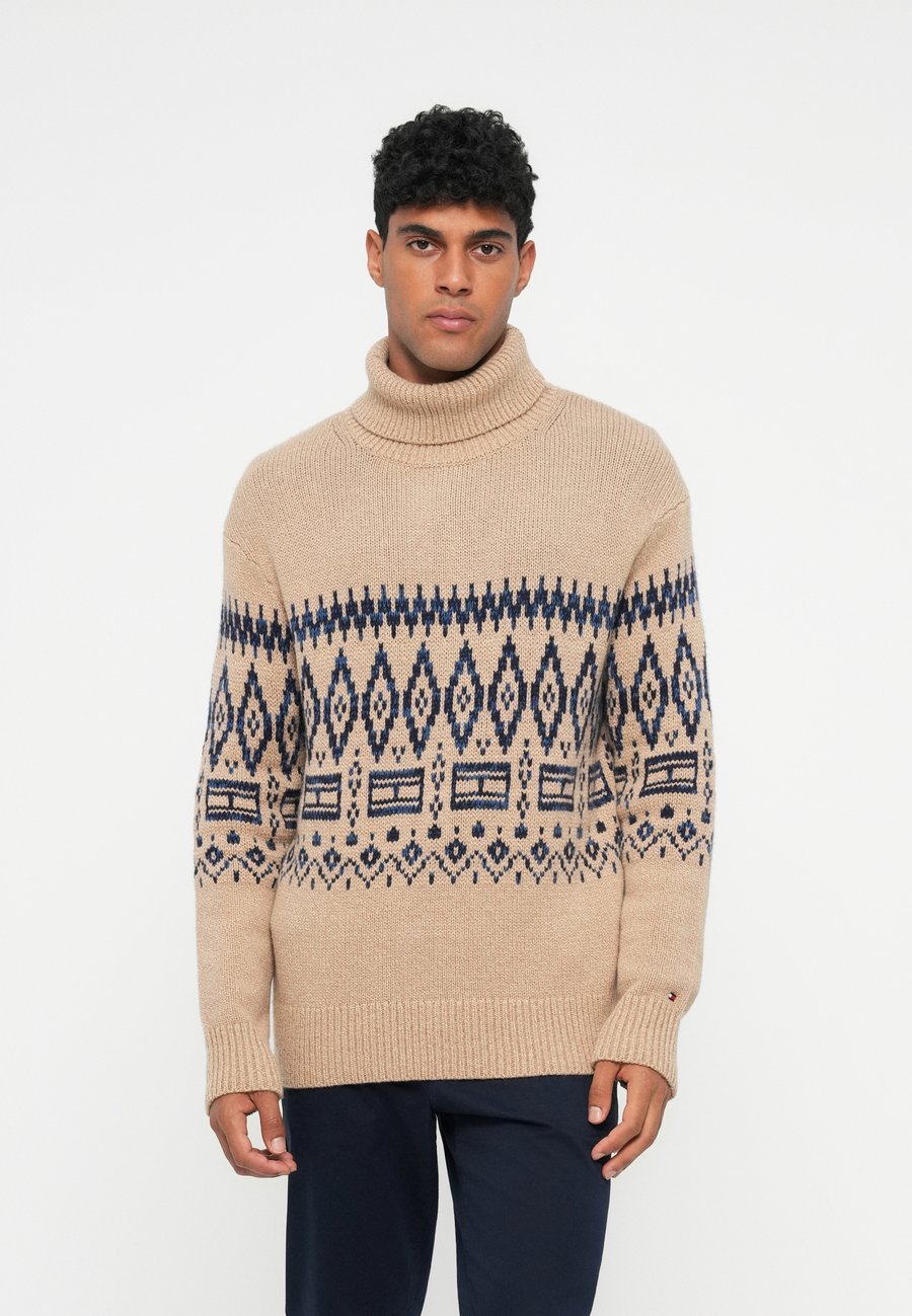 

Джемпер Tommy Hilfiger PLACED FAIRISLE BLEND ROLL UNISEX, Camel