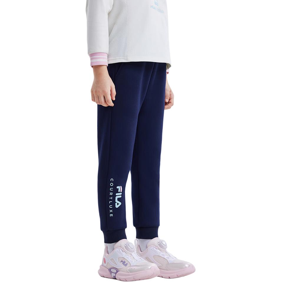 FILA KIDS Детские вязаные спортивные штаны для детей 3-7 лет royal blue — фото 4