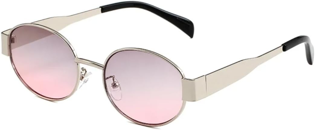 

Металлические модные панк-солнцезащитные очки для женщин, круглые, классические, винтажные, с защитой от УФ-излучения UV400, для вечеринок, пляжа и отдыха на открытом воздухе, мужские VFDHN, Silver Purple