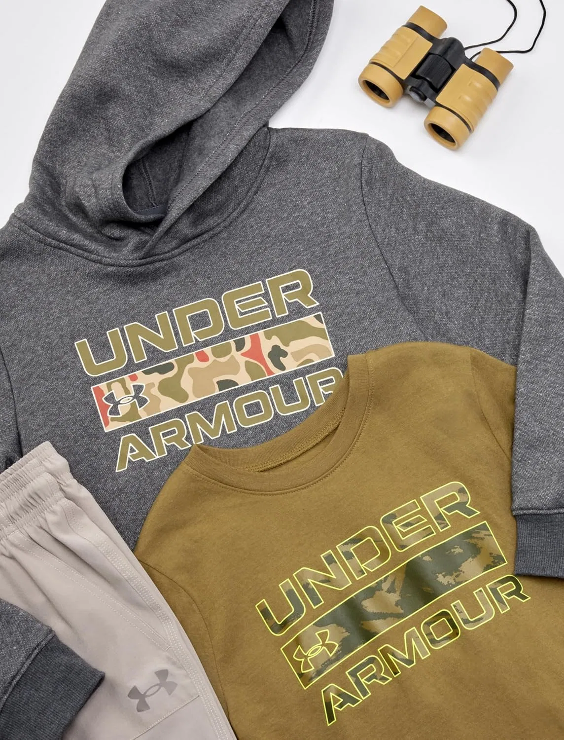 Детская толстовка на молнии, флисовая, Under Armour, серый — фото 3