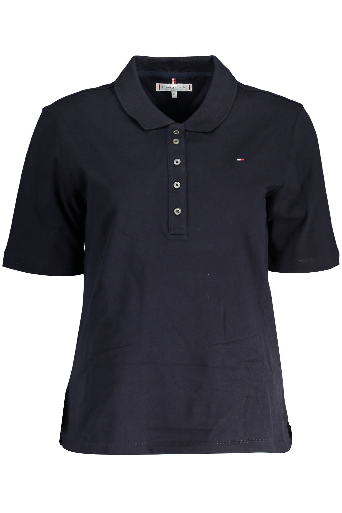 

Синяя хлопковая женская рубашка поло Tommy Hilfiger