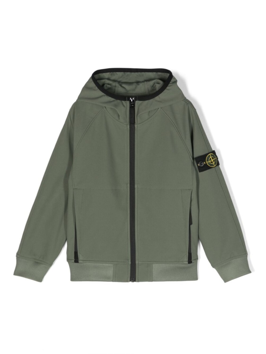 

Stone Island Junior куртка с капюшоном и нашивкой Compass, зеленый