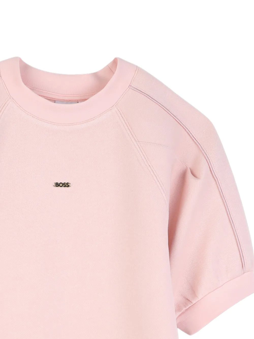 Платье с объемными рукавами BOSS Kidswear, розовый — фото 4