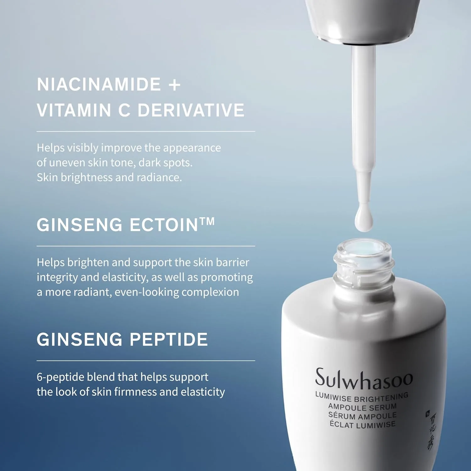 Сыворотка SULWHASOO — Ампула Lumiwise | Осветляет видимые пятна | Защитный барьер кожи | Успокаивает и — фото 3