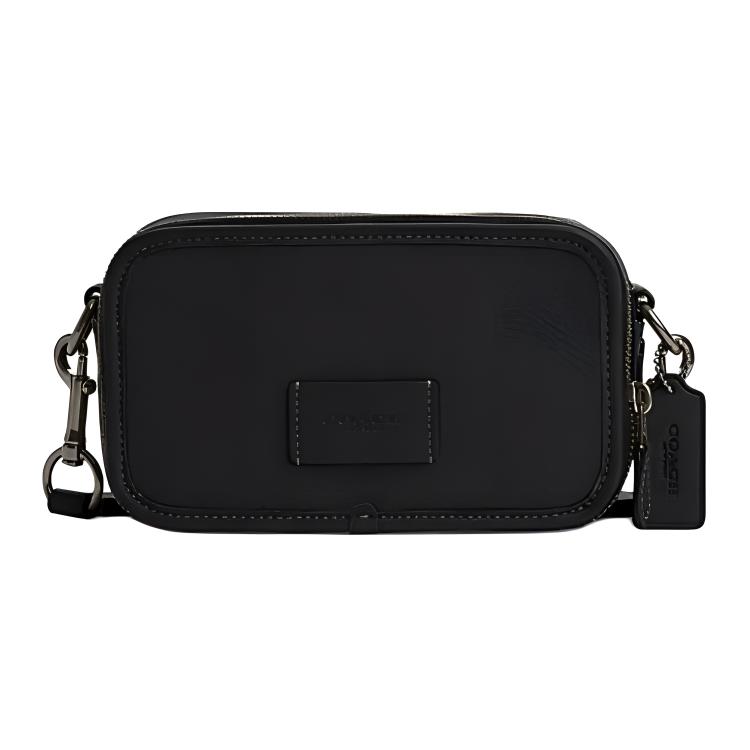 

Сумка через плечо из кожи коровы, кросс-боди, черная COACH