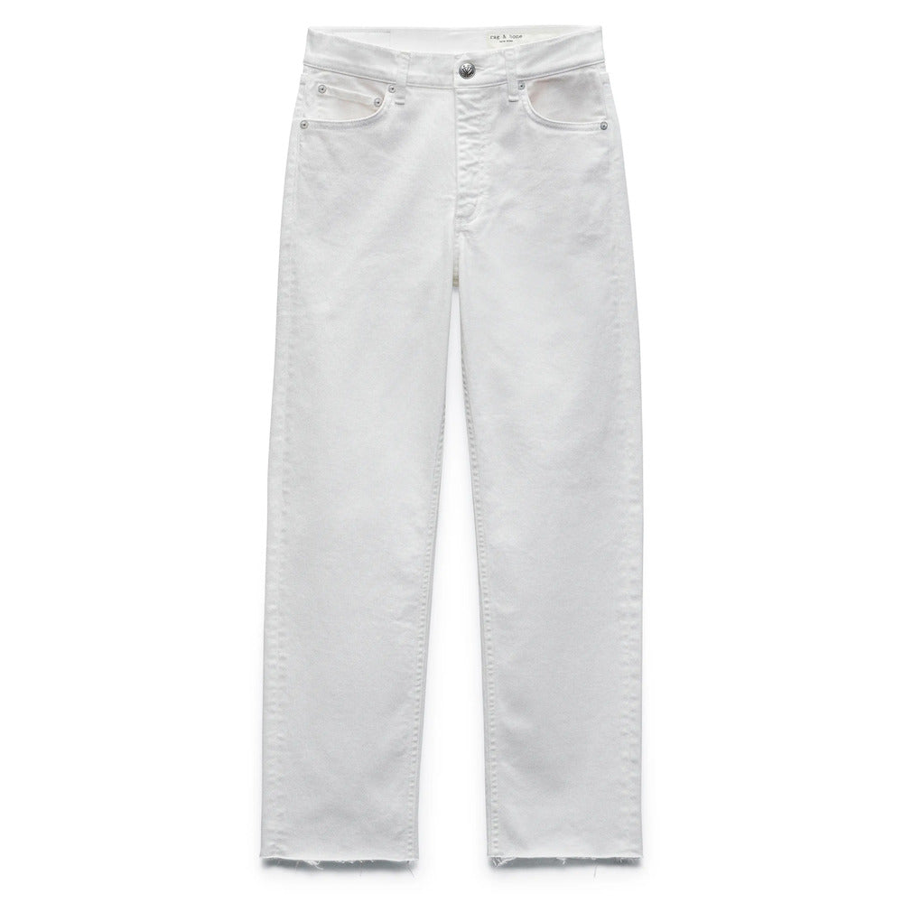

Джинсы Rag & Bone женские Harlow Cotton Raw Hem Ankle Straight Leg, белые