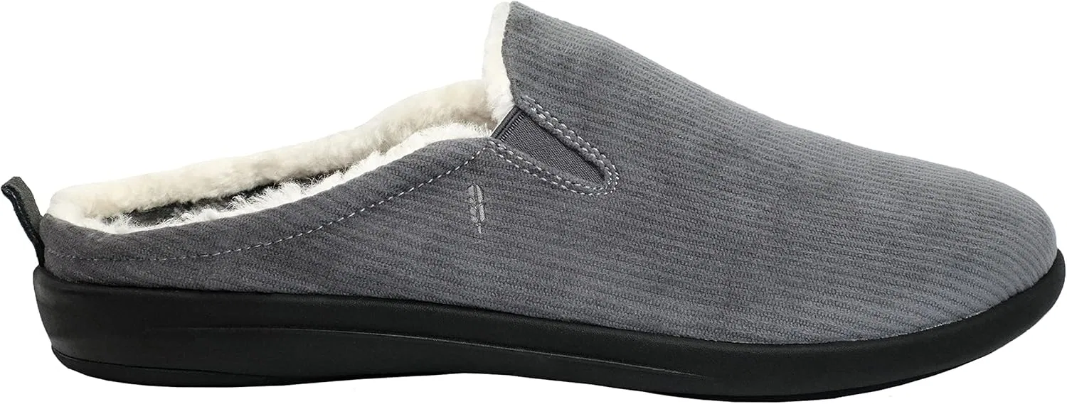 Тапочки из вельвета, Men's Dundee, серый REVITALIGN