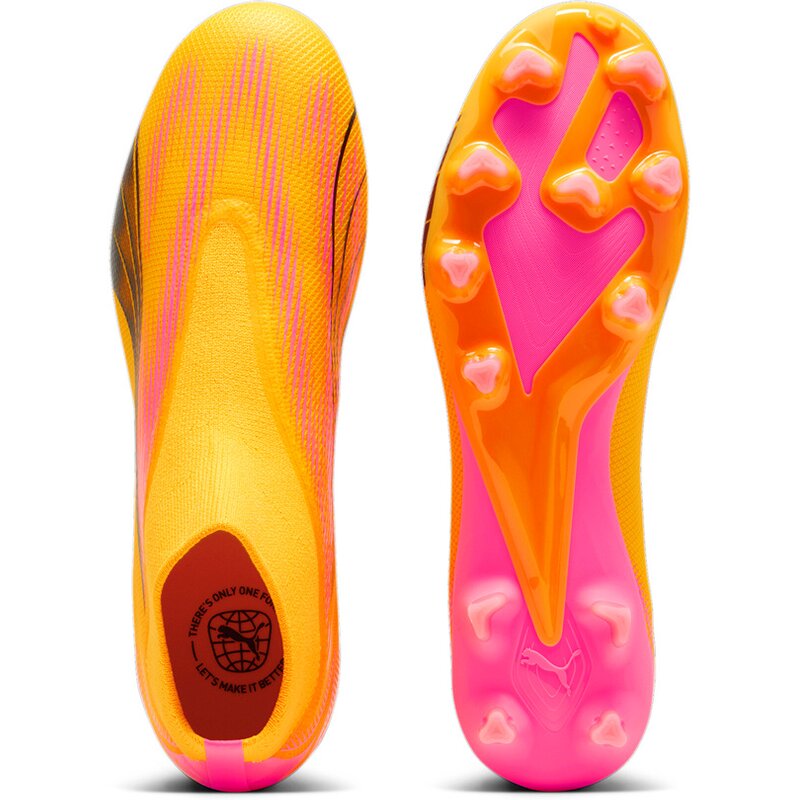 Футбольные бутсы для игры на траве Ultra Match ll FG/AG Puma, цвет sun stream-puma black-sunset g — фото 2