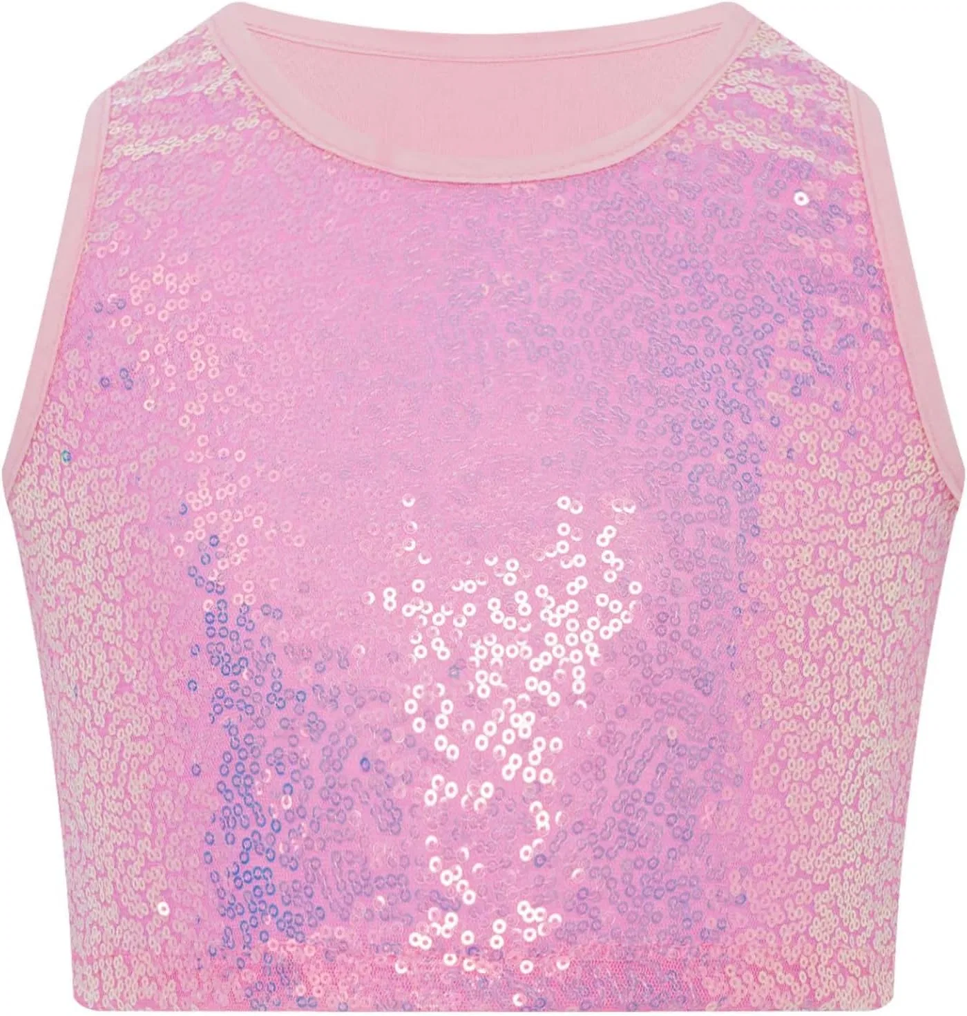 Топ спортивный детский с пайетками Xnihocha, набор 1 шт., Pink