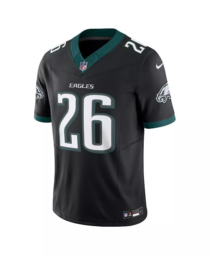 Мужская лимитированная джерси Philadelphia Eagles Vapor F.U.S.E. черного цвета с именем Saquon Barkley Nike — фото 2