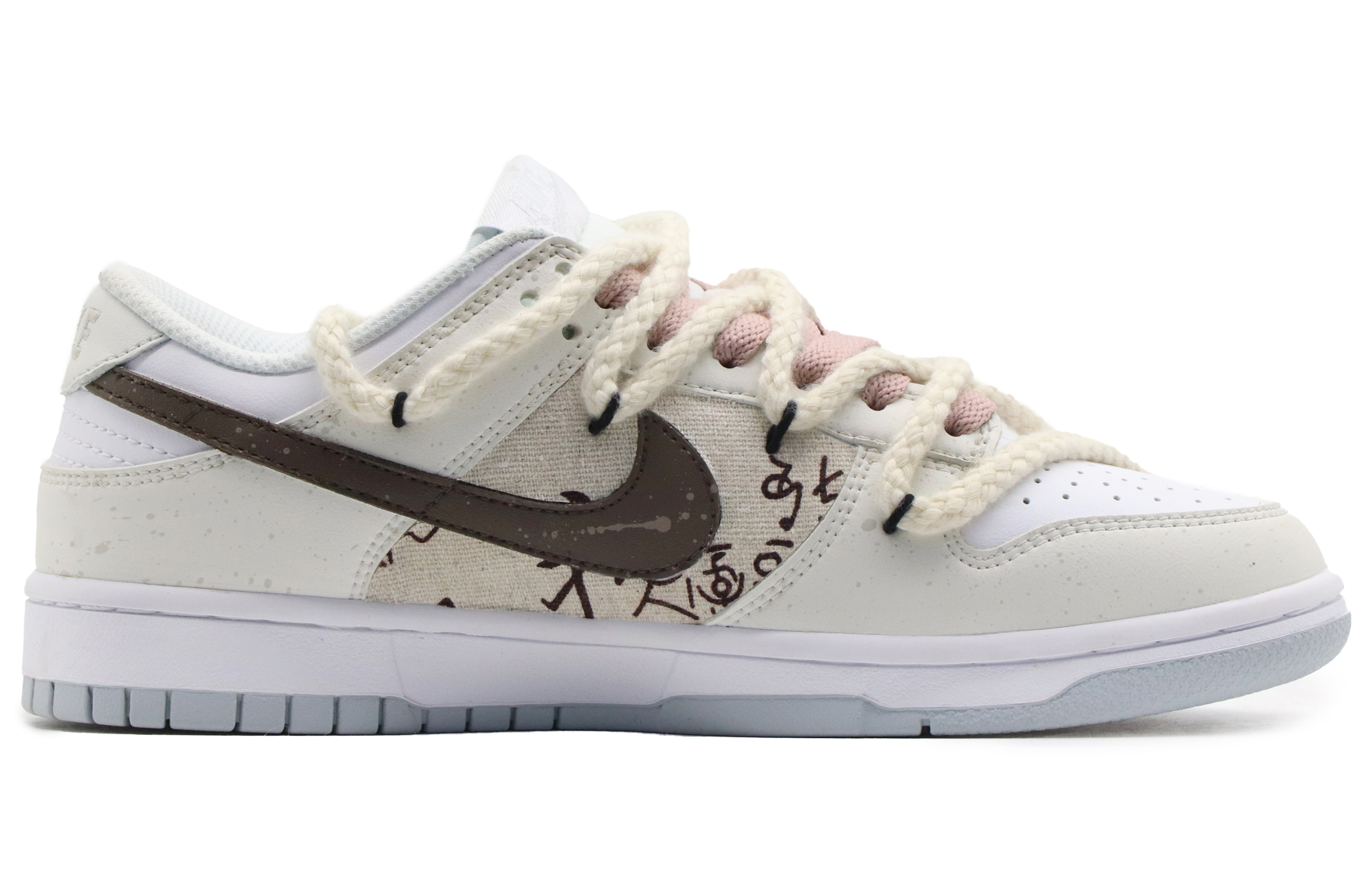 

Кроссовки Nike Dunk Skateboard Shoes Men Low-Top White Brown