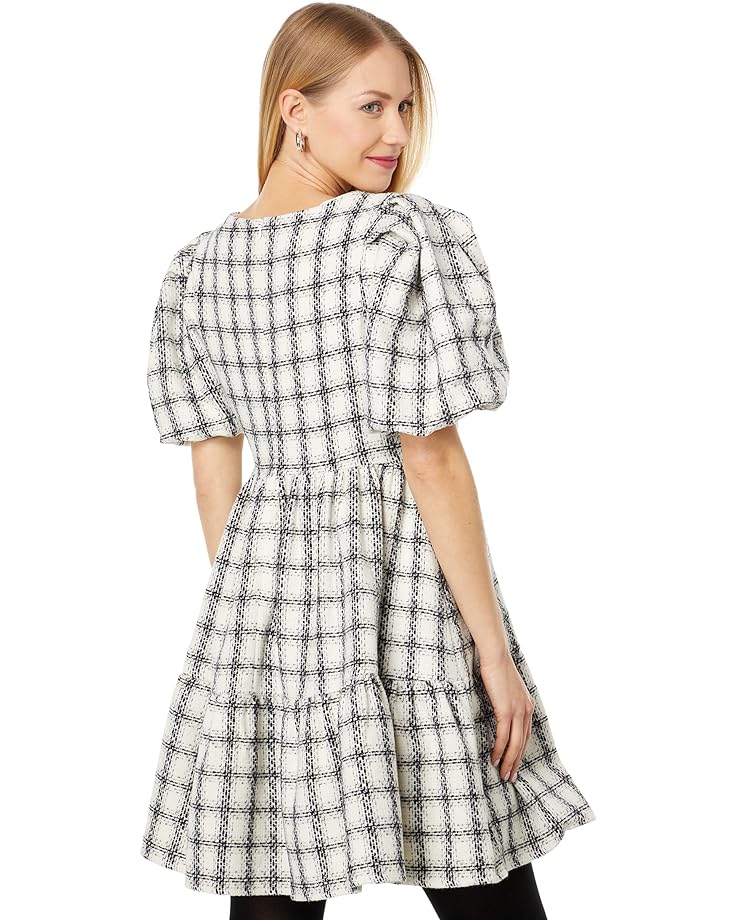 

Платье English Factory Tweed Mini Gingham Dress, белый