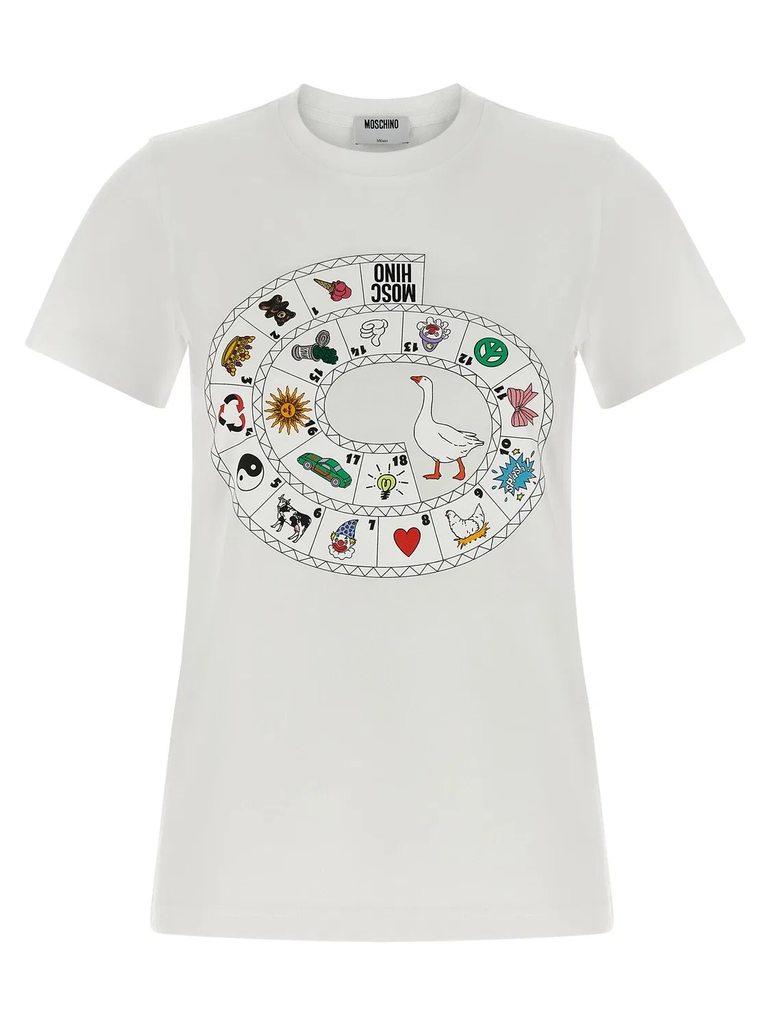 Футболка «Gioco dell'Oca» Moschino, белый