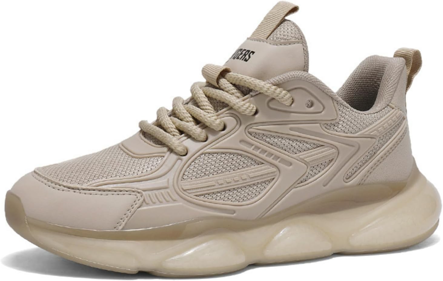 

Мужские модные спортивные кроссовки MACEFIL, повседневные массивные на платформе, с невысокой скользкостью, удобные и дышащие беговые кроссовки, Apricot