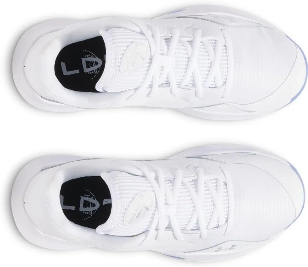 Мужские баскетбольные кроссовки Under Armour UA Lockdown 7 Low, White Metallic Silver — фото 4