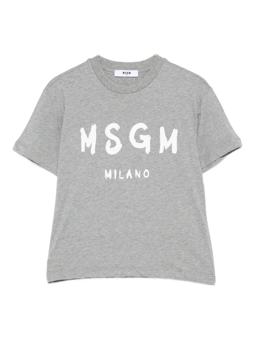 

Футболка с принтом логотипа Msgm Kids, серый