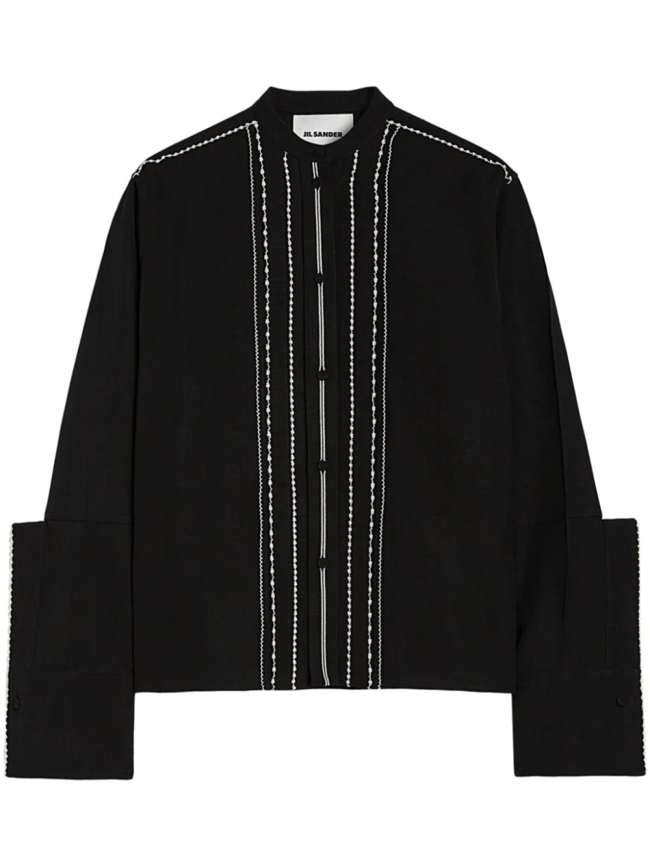 

Jil Sander рубашка со складками, черный
