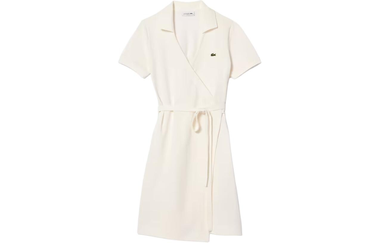 

Платье с короткими рукавами женское белое Lacoste