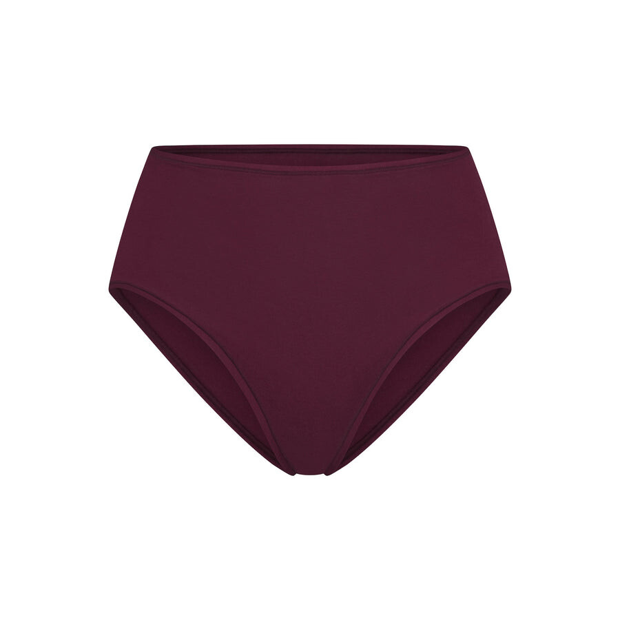 

Трусы SKIMS Cotton Jersey, цвет Deep Berry