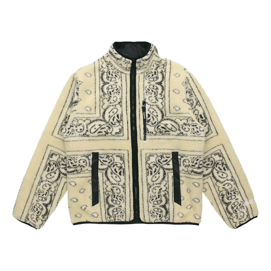 

Куртка Supreme FW19 Week 3 Reversible Bandana Fleece Jacket, бежевый