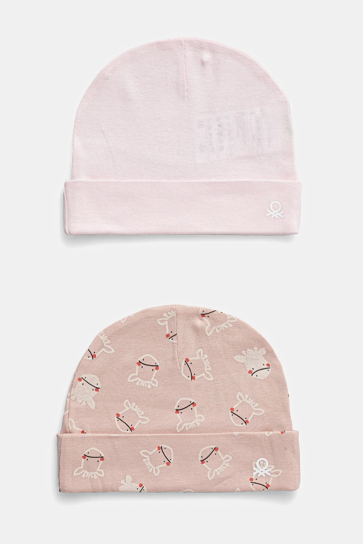 

Детская хлопковая шапочка, 2 шт. в упаковке United Colors Of Benetton, розовый