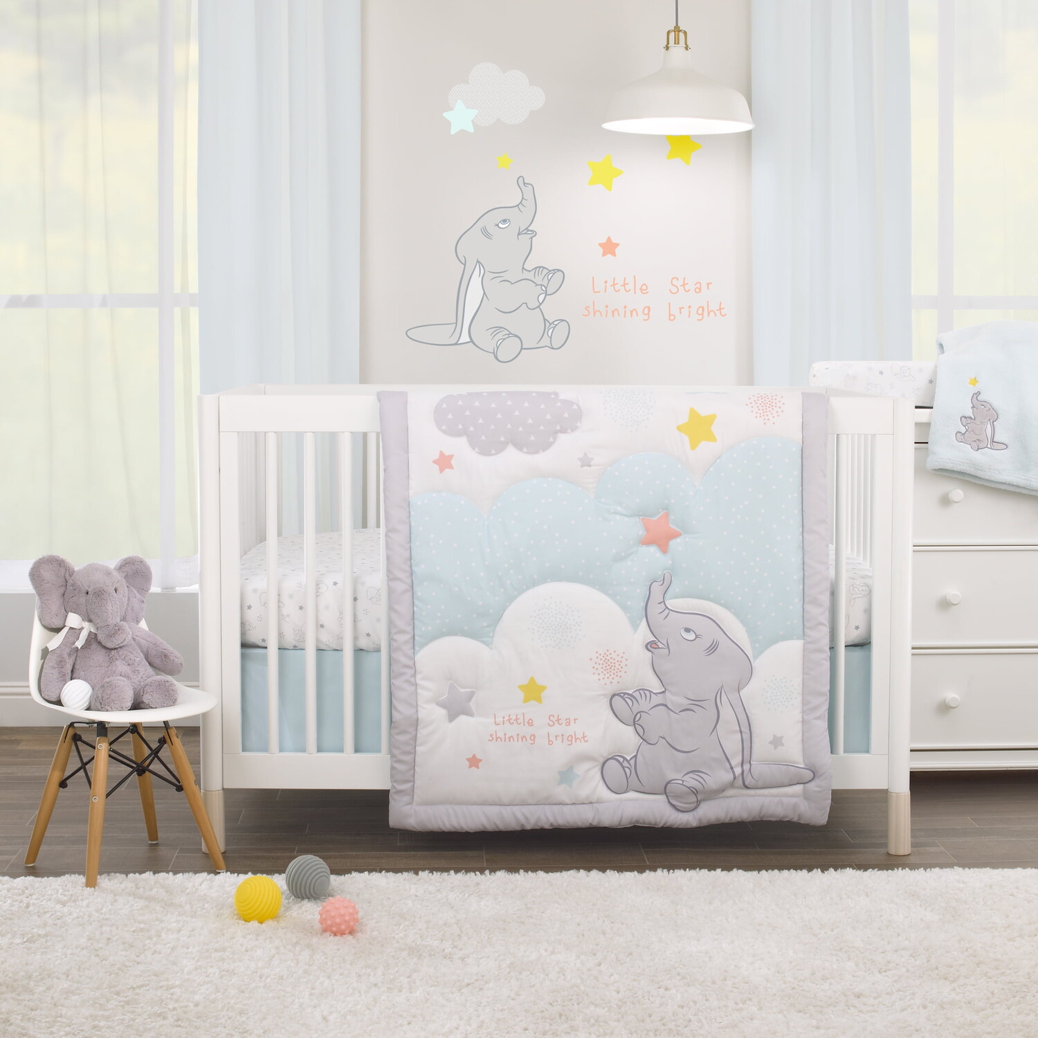 

Комплект постельного белья Disney Dumbo, серый / желтый
