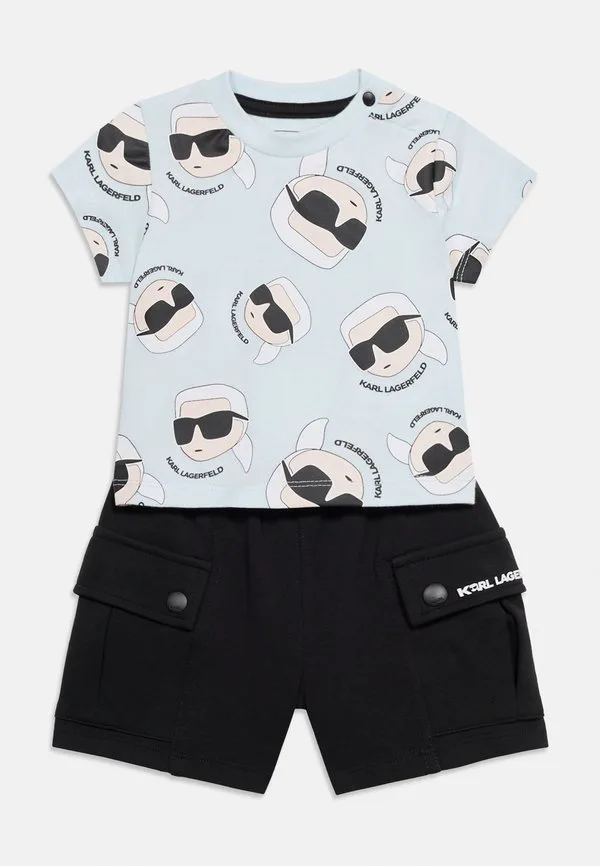 Шорты унисекс Karl Lagerfeld Kids, Light Blue/Black — фото 3