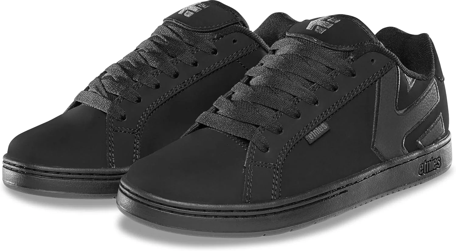 Кроссовки Etnies Fader Classic Skate Heritage Style с модным объемным дизайном, усиленной подошвой Cupsole и мягкой подкладкой, для повседневной носки, Black Raw — фото 4