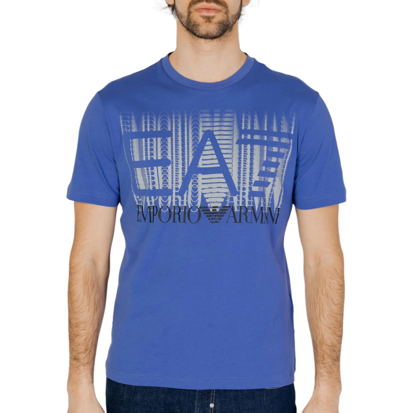 

EMPORIO ARMANI Футболка мужская синяя, Синий, EMPORIO ARMANI Футболка мужская синяя