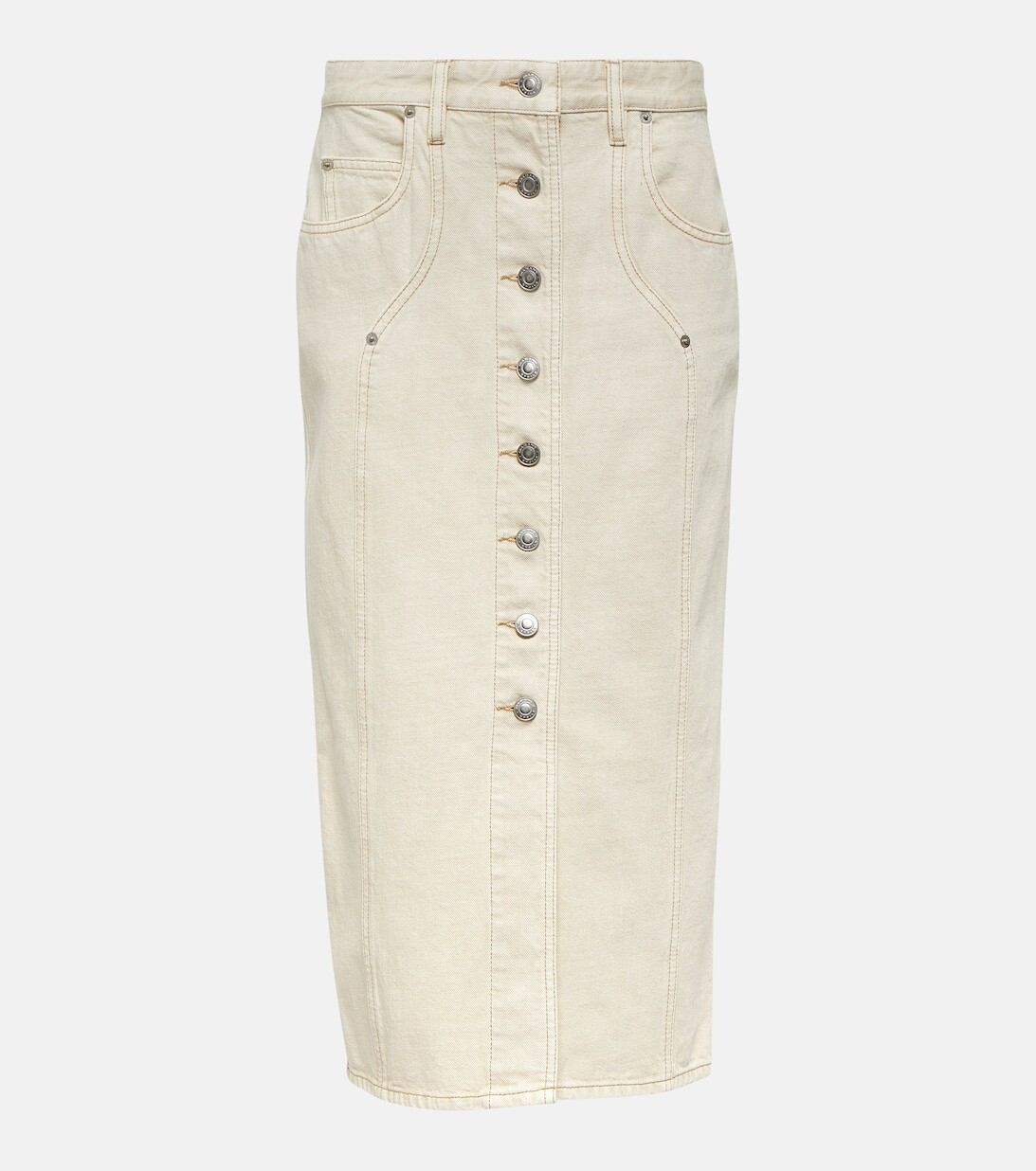 

Джинсовая юбка миди Vandy MARANT ETOILE, бежевый